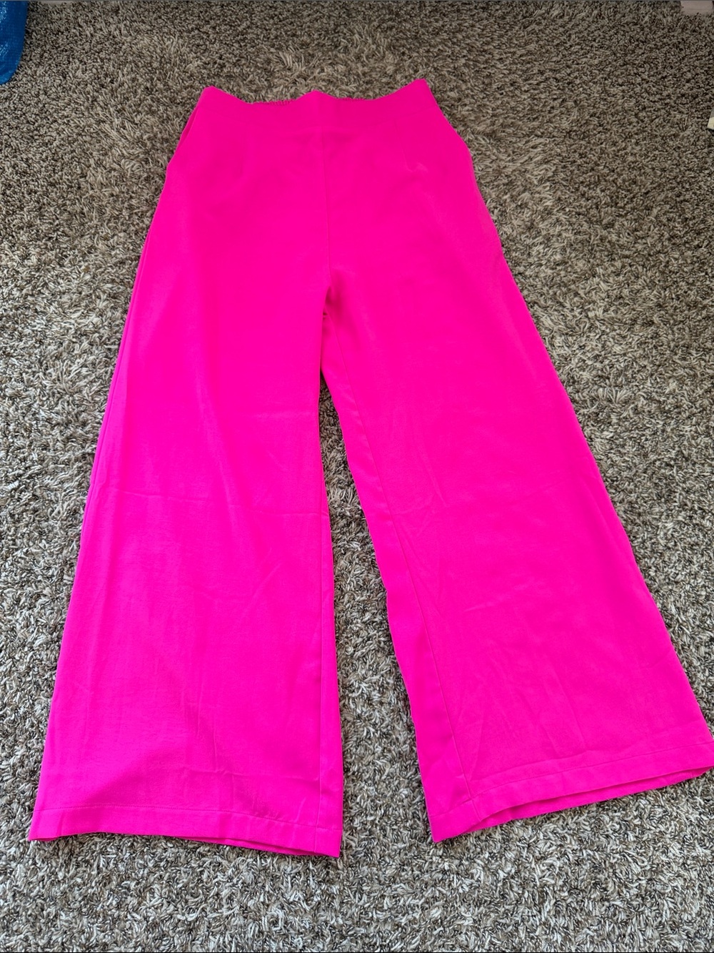 JODIFL Neon Fuchsia Elastic Waist pants
